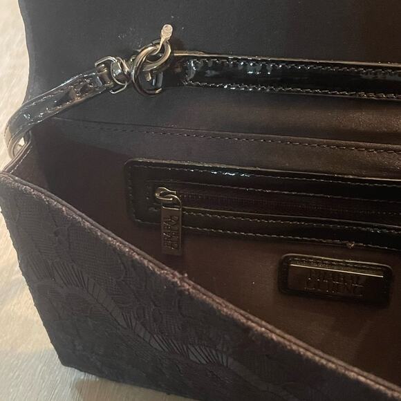 Prabal Gurung Neiman Marcus Black Lace Bows Sequins Evening Clutch Purse Girly - Picture 9 of 13